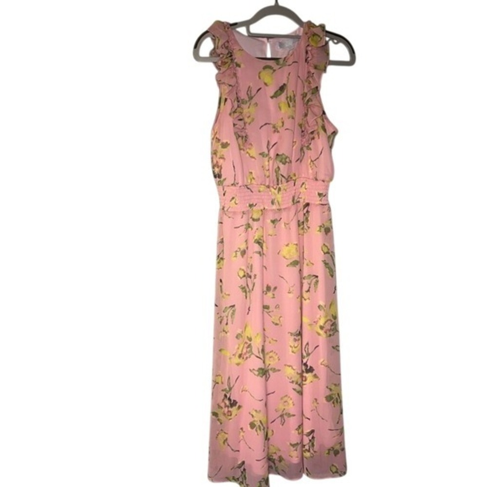 Adyson Parker pink floral smocked waist sleeveless dress romantic whimsical